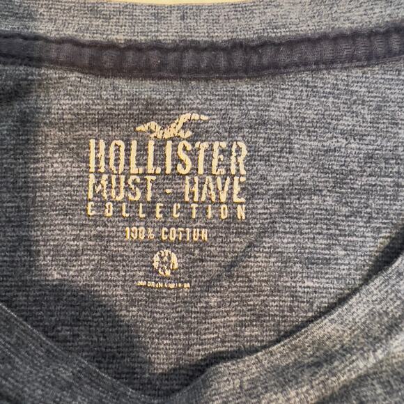 Hollister T-Shirts *Lot of 2* Men M Logo Cali Teal Blue w Bird & Slate Blue Grey - Picture 4 of 16